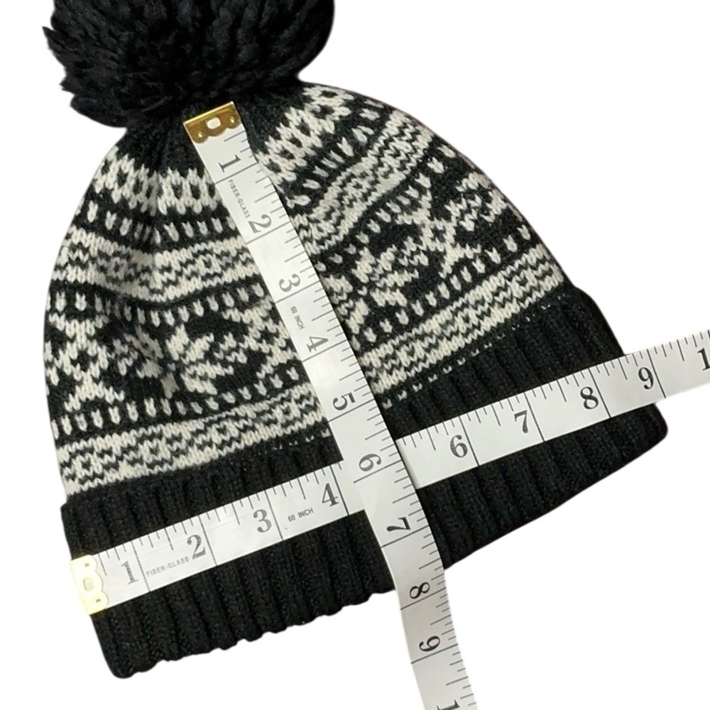 Fair Isle Knit Pom-Pom Beanie - Picture 6 of 6